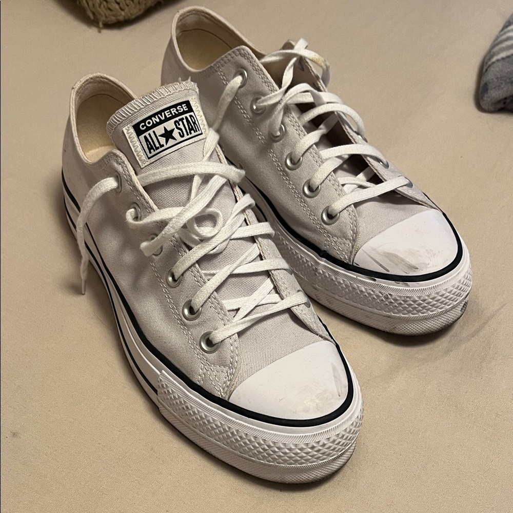 Converse All Star Classic White Platform Sneakers